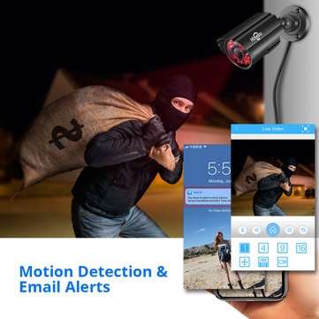 Hiseeu AHBB15 5MP Wired Security Camera Weatherproof CMOS 3.6mm Lens with IR Cut Night Vision CCTV P