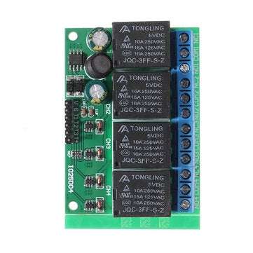 IO25D04 4CH DC 6V-24V Flip-Flop Latch Relay Module Bistable Self-locking Electronic Switch Low Pulse