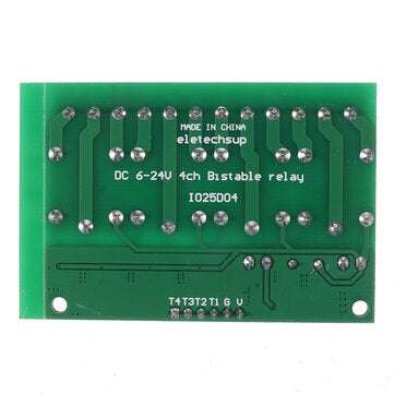 IO25D04 4CH DC 6V-24V Flip-Flop Latch Relay Module Bistable Self-locking Electronic Switch Low Pulse