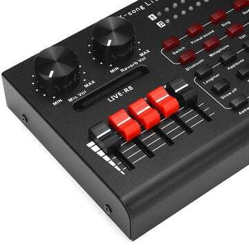 LIVE R8 15 Sound Effects Bluetooth Live Sound Card Audio Mixers Webcast Headset Mic Voice Control fo