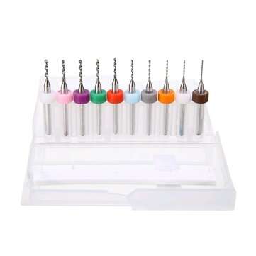 Hand Drill with 25pcs Twist Drill Bits and 10pcs 0.3-1.2mm PCB Drill 40pcs Claw Nails Handle Clamp f