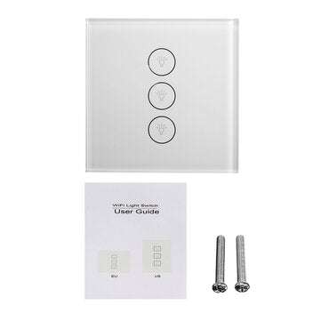 Excellway WIFI Smart Wall EU Switch Touch Panel APP Control With Alexa/Google Home (TYPE: K10)