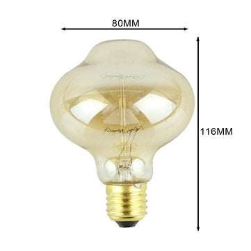 E27 BTR80 40W Vintage Edison Retro Filament Incandescent Decorative Light Bulb AC220V