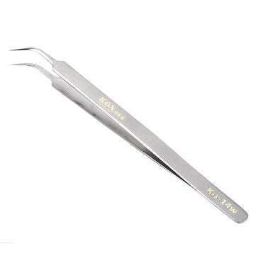 Electronics Industrial Tweezer Anti-static Curved Straight Tip Precision Stainless Stee... (TYPE: A)