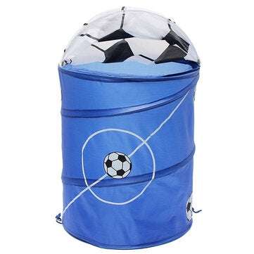 Foldable Laundry Basket Clothes Storage Bag Bath Hamper Sundries Bin (COLOR.: BLUE)
