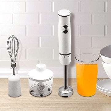 Electric Handheld Detachable Blender Multi-function Powerful Overhe... (TYPE: EUPLUGWHITE4-PIECESET)