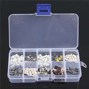 Excellway PB01 250Pcs 10 Types Tactile Push Button Touch Switch Remote Keys