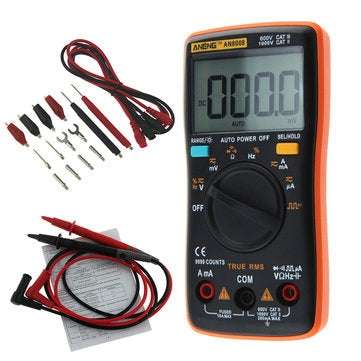 Digital Multimeter Amperometer Universal Meter 9999 Counts Backlight AC DC Current/Voltage Resistanc
