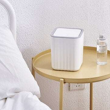 Desktop Mini Trash Can Press Type Garbage Can Waste Container for Office Home