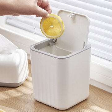 Desktop Mini Trash Can Press Type Garbage Can Waste Container for Office Home