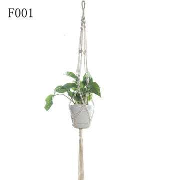 Gardening Pot Cotton Rope Hanging Net Flower Pot Holding Basket Net For Indoor Outdo... (TYPE: F001)