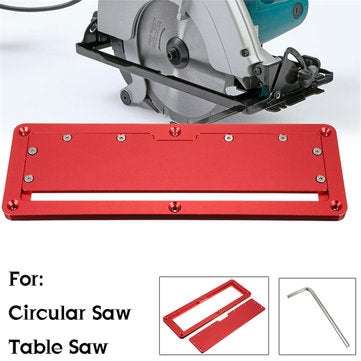 Electric Circular Saw Flip Cover Plate Adjustable Aluminium Surface Embedded Insert Plate For Table