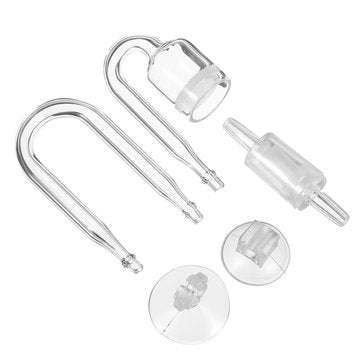 Fish Tank Aquarium CO2 Diffuser Check Valve U Shape Glass Tube Suction Cup Kit