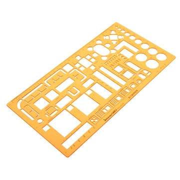 Interior Design House Furnishing Architecture Drawing Template KT Soft Ruler Drafting Stencil