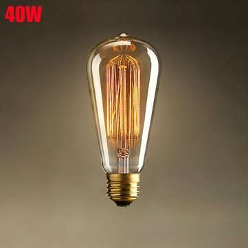 E27 40W Incandescent Bulb 220V ST64 Retro Edison Light Bulb