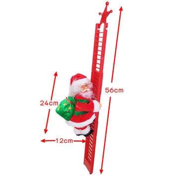 Electric Santa Claus Climbing Stairs Christmas Music Santa Doll Decor