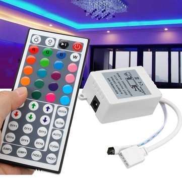 DC12V 6A 72W 44 Key IR Remote Controller for RGB LED Strip Lights