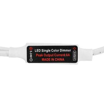 DC5V-24V 6 Keys Mini Remote Control IR Dimmer for 5050 3528 3014 5630 Single Color LED Strip Light