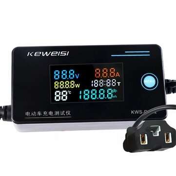 KEWEISI KWS-DC22 Electric Vehicle Charger Detector Digital Voltmeter Ammeter Wattmeter Voltage Curre