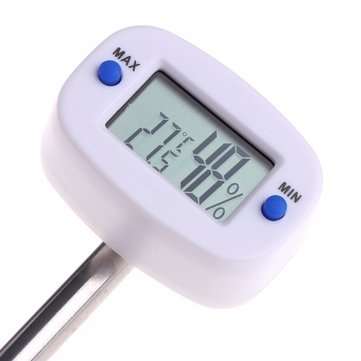 Digital Thermometer Soil Temperature Humidity Meter Tester Monitor for Garden Lawn Plant Pot Measuri