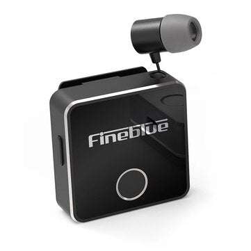 Fineblue F1 pro bluetooth 5.0 Headphone Clip-on Cable Retractable Earphone Wireles... (COLOR: BLACK)