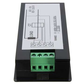 Geekcreit 100A 22000W Power Monitor Module AC Meter Panel 45-65Hz Test Voltage AC 80-260V