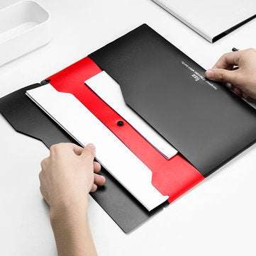 Fizz 6 Pcs/set 6 Colors Double Layer Document Bags File Folder Waterproof A4 File Document Holder Bu