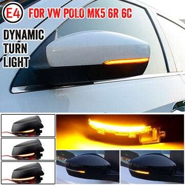 For Volkswagen VW MK5 6R 6C 2009 - 2016 2017 LED Dynamic Turn Signal Light Flasher Flowing Water Bli