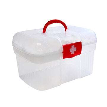Home Office Emergency Toolbox Storage Box Pill Storage Home Health Storage Organizer Large Size 27*1