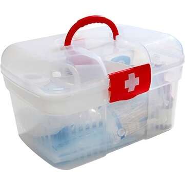 Home Office Emergency Toolbox Storage Box Pill Storage Home Health Storage Organizer Large Size 27*1