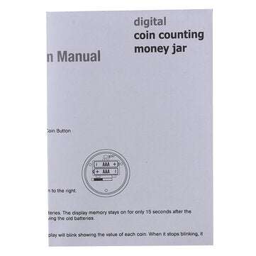 Digital LCD EUR Coin Counter Counting Jar Electronic Money Saving Piggy Bank Box Holder
