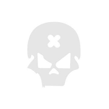 Cross Error Skull Car Sticker Skeleton Motorcycle Reflective Vinyl Decal Tag 14cm... (COLOR.: WHITE)