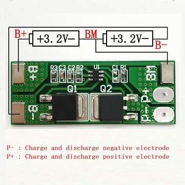 HX-2S-D01 2S 6.4V 7.2V  8A 10A Lithium Iron Phosphate Protection Board Overcharge and Over-discharge