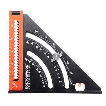 DOCTORWOOD 6 Inch Extendable Multifunctional Folding Triangle Ruler Carpenter Square with Base Preci