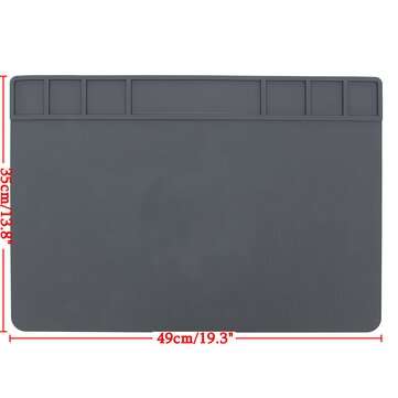 DANIU 49 x 35cm Big Size Magnets Heat Insulation Silicone Pad Soldering Repair Station Platform