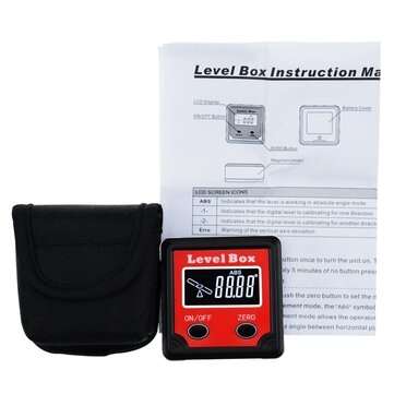 Digital Level Angle Finder Bevel Box Magnetic Base 360 (4 x 90) Inclinometer Protractor Gauge Ti