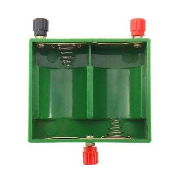 Double Slot 2Pcs D Size Battery Holder Box Container w/ Binding Posts Physics Electrical Experiment