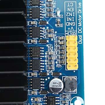 DC 5-12V 30A PWM Dual Channel Motor Control Module H Bridge Motor Drive Controller Board DHB-1A Reve
