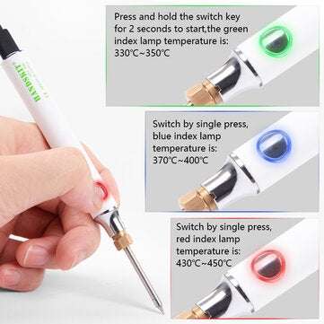 Handskit 8W Soldering Iron 5V USB Charging Adjustable Temperature Electric Soldering Iron Kit with S