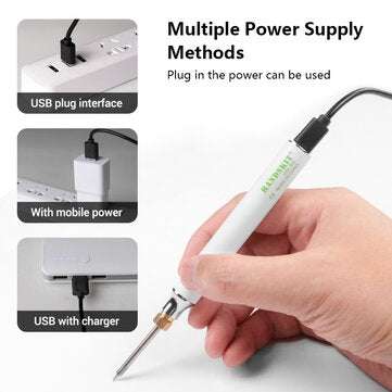 Handskit 8W Soldering Iron 5V USB Charging Adjustable Temperature Electric Soldering Iron Kit with S
