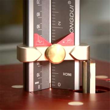 HONGDUI 3 In 1 Multifunction Measuring Gauge Drill Depth Gauge Drill Stop Measure and Drill Point An