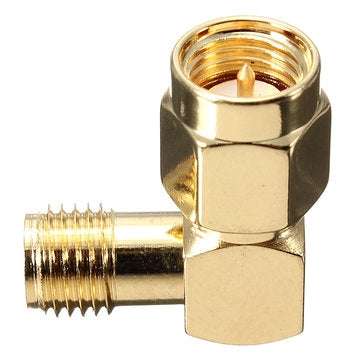 DANIU SMA Male To SMA Female Jack Right Angle Crimp RF Adapter Connector