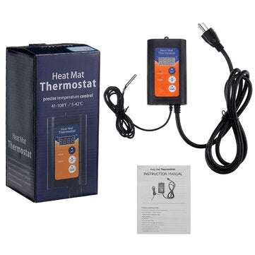 Digital Heat Mat Thermostat Controller for Seed Germination Reptiles and Brewing Breeding Incubation