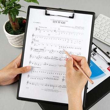 Deli 9224 A4 PVC Clip Board Portable Black Writing Board Clipboard Office School Meeting Accessories