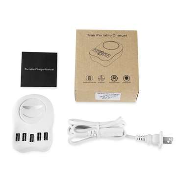 DC 5V Max 3.1A Double-Side Plug-in Design USB Portable Charger Socket 1.5m... (STANDARD: USSTANDARD)