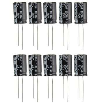 Geekcreit 10pcs 35V 1000uF Electrolytic Capacitor Low ESR 13 x 20mm