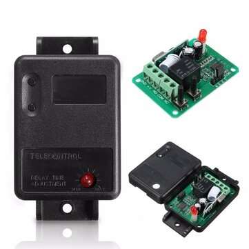 DC12V 1CH 315/433MHz Wireless Time Delay Relay RF Remote Control Switch Receiver (TYPE: 433MHZ)