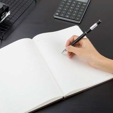 Deli 22237 16K Notebook Leather Business Office Book Student Stationery Supplies Random Color