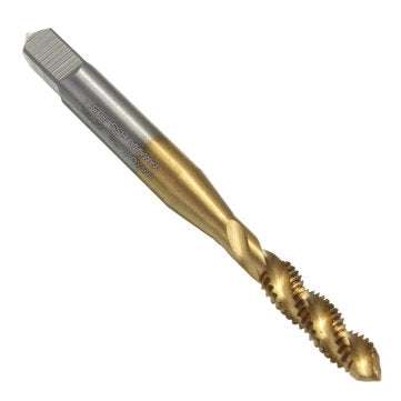 Drillpro 5pcs M3 M4 M5 M6 M8 Screw Taps Set Titanium Coated HSS6542 Spiral Fluted Tap Drill