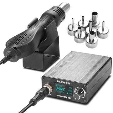 HANDSKIT 220V 700W High Power Welding Station Hot Air Gun Soldering Iron Welding R... (PLUG: EUPLUG)